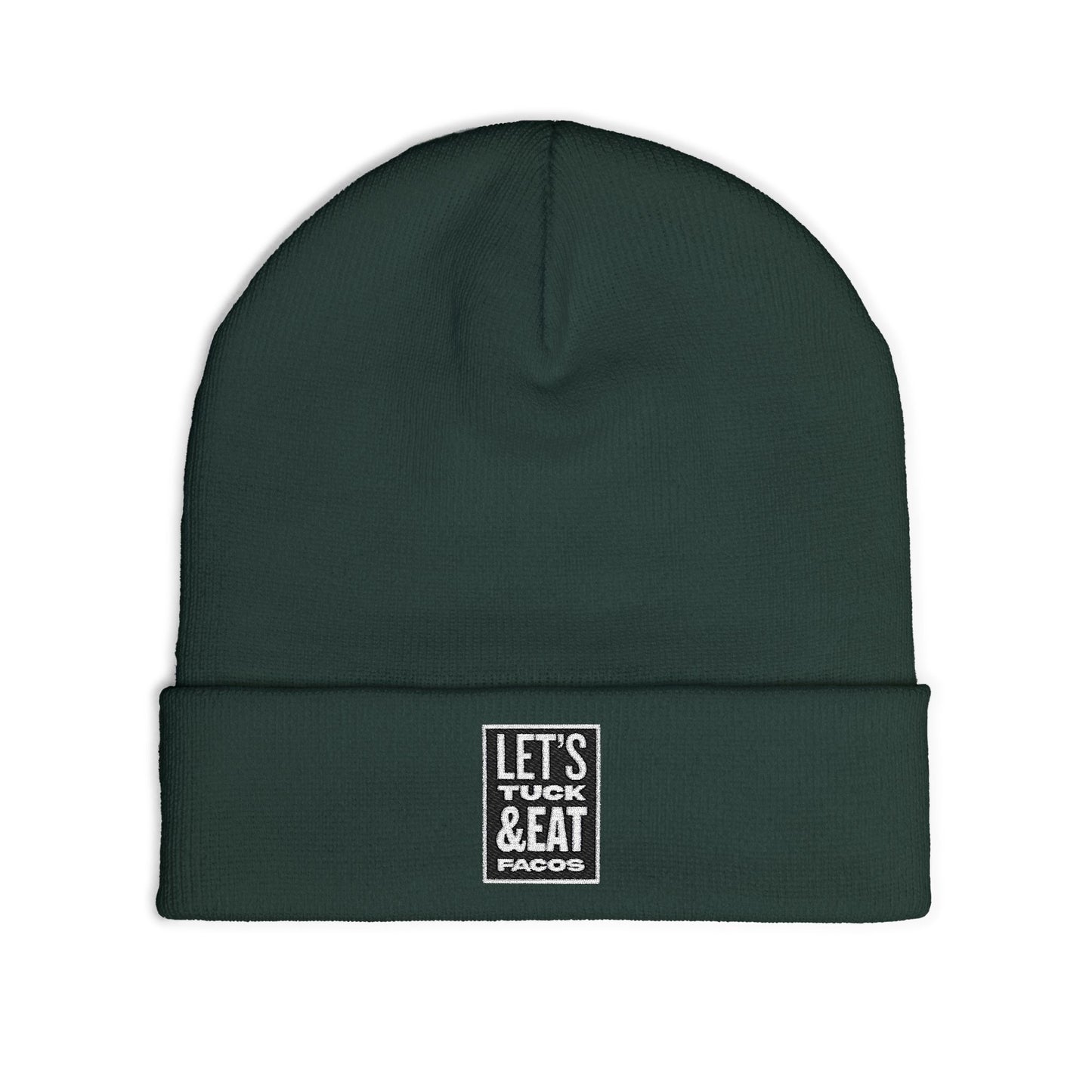 Cozy Embroidered Knit Beanie