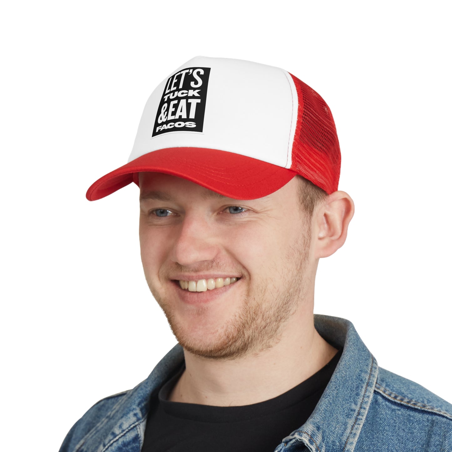 Trendy Mesh Cap: Let's Tuck & Eat Tacos Hat
