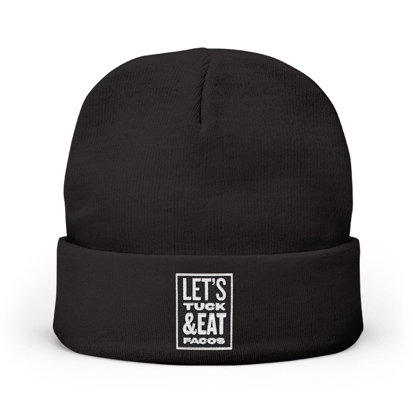 Cozy Embroidered Knit Beanie