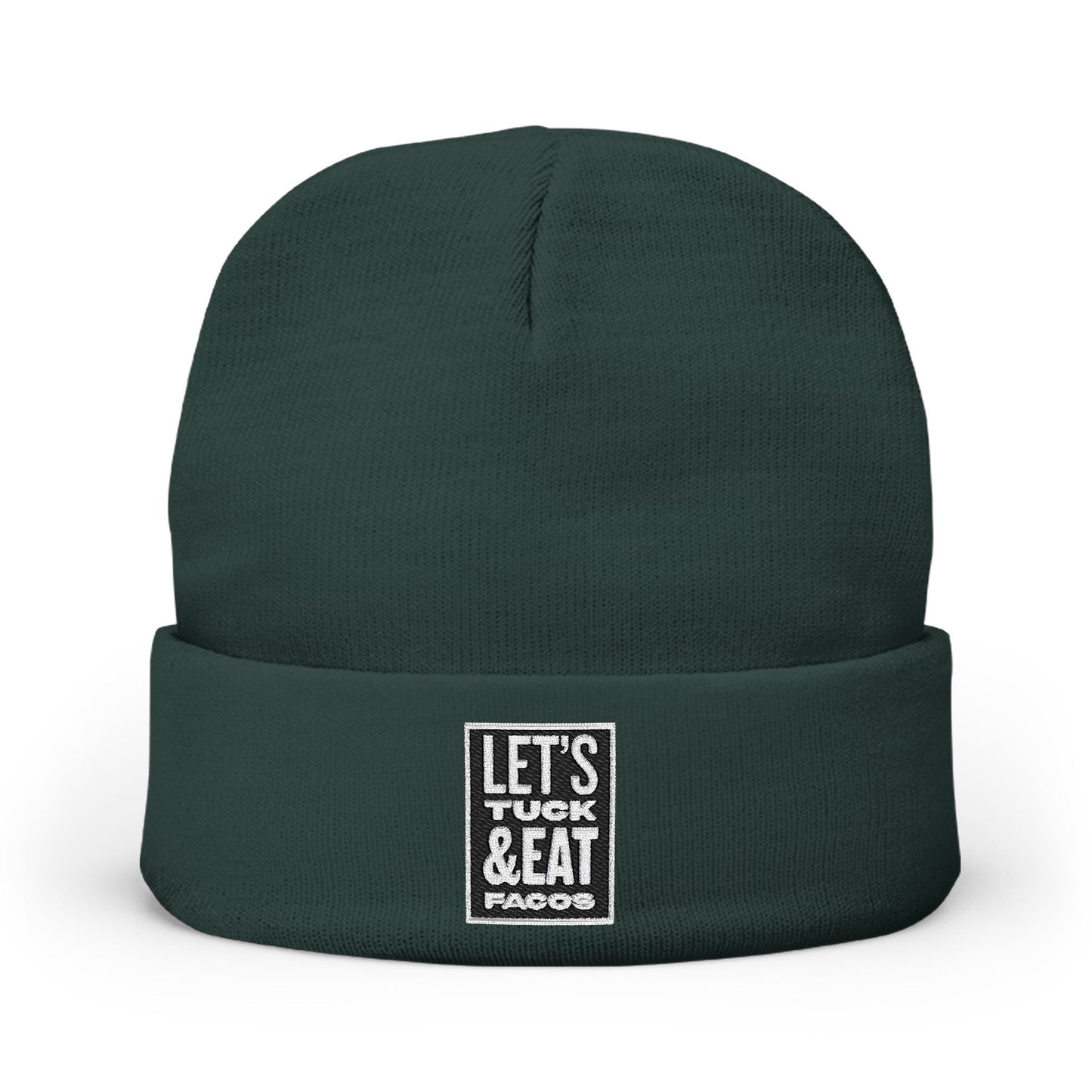 Cozy Embroidered Knit Beanie