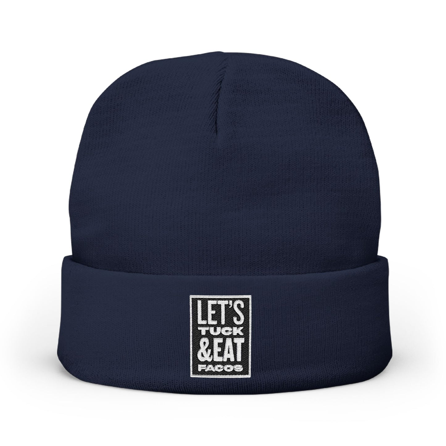 Cozy Embroidered Knit Beanie
