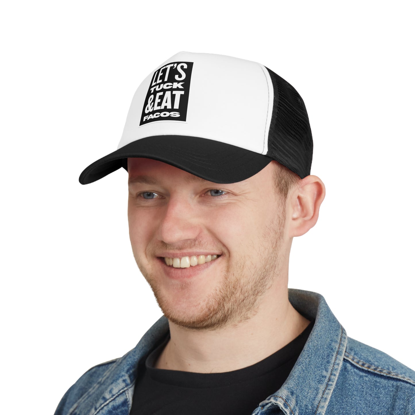 Trendy Mesh Cap: Let's Tuck & Eat Tacos Hat