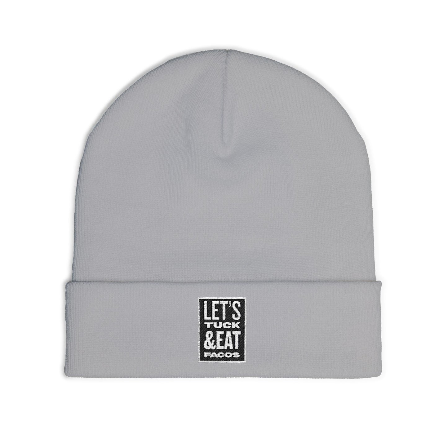 Cozy Embroidered Knit Beanie