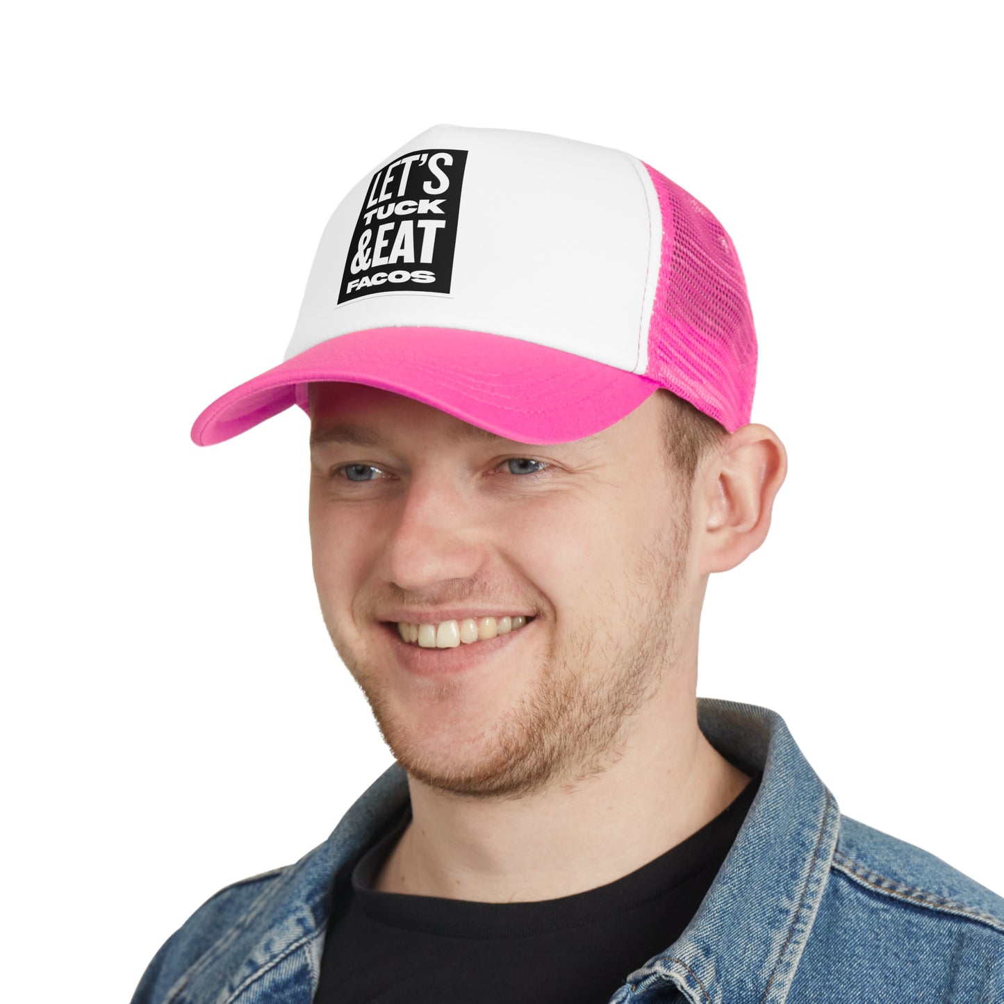 Trendy Mesh Cap: Let's Tuck & Eat Tacos Hat