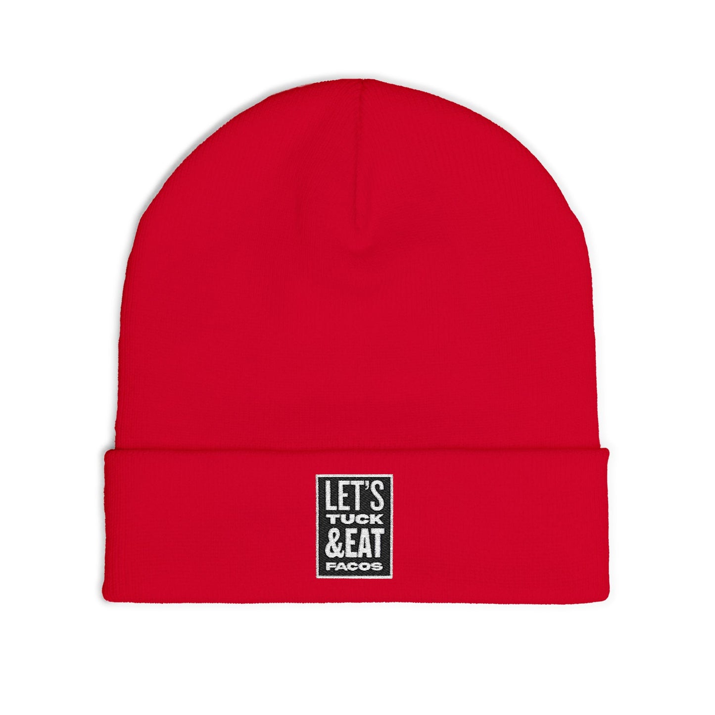 Cozy Embroidered Knit Beanie