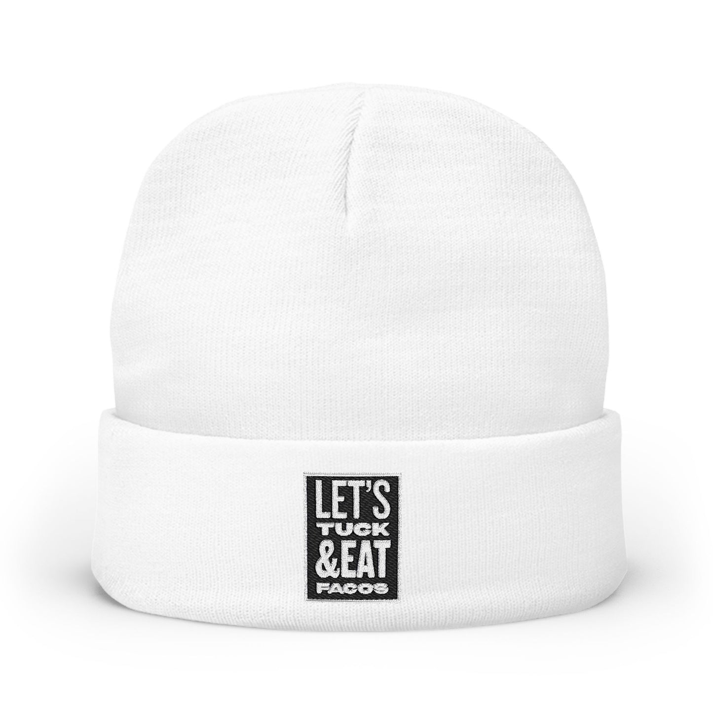 Cozy Embroidered Knit Beanie