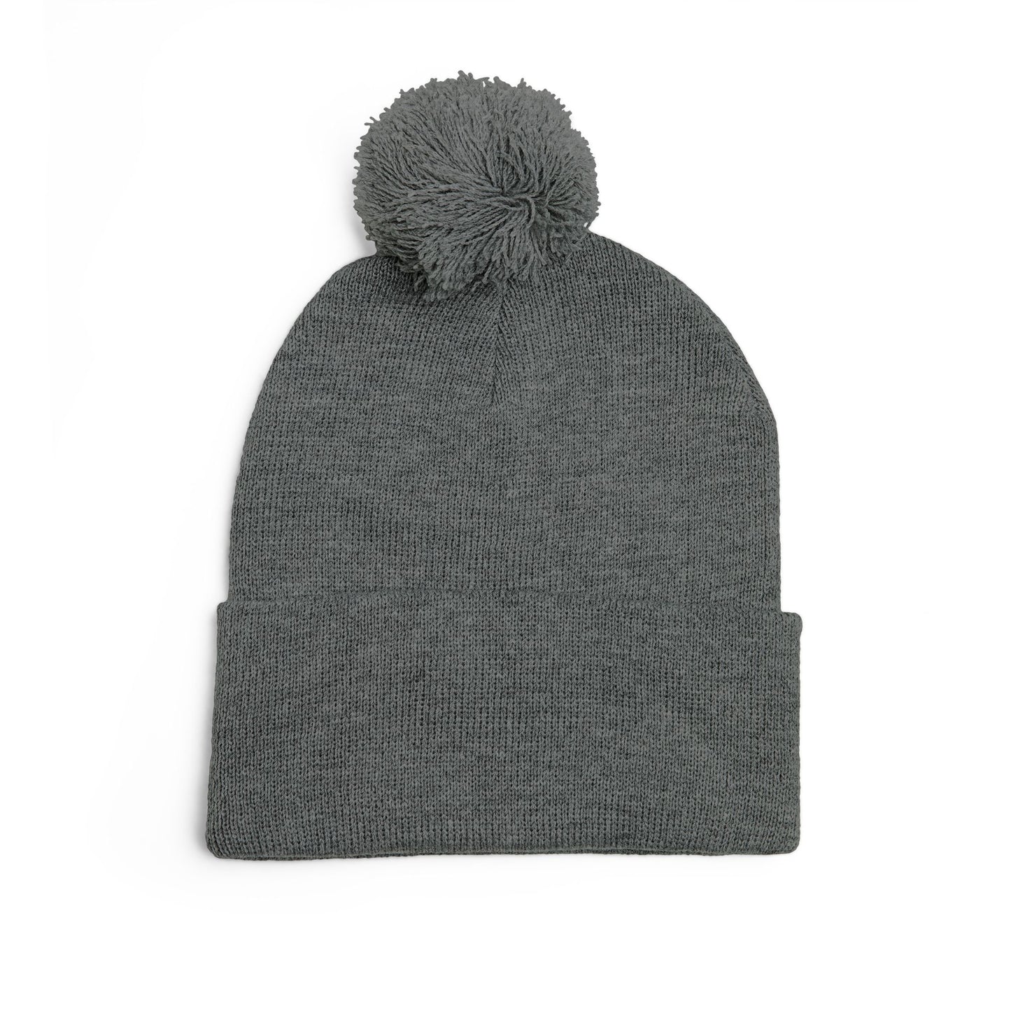 Cozy Pom-Pom Knit Cap with Embroidery