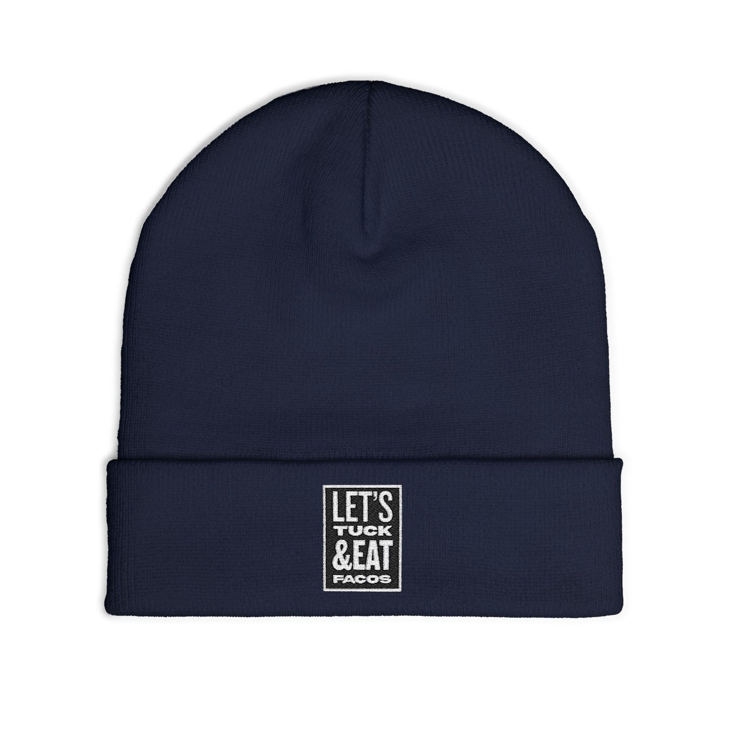 Cozy Embroidered Knit Beanie