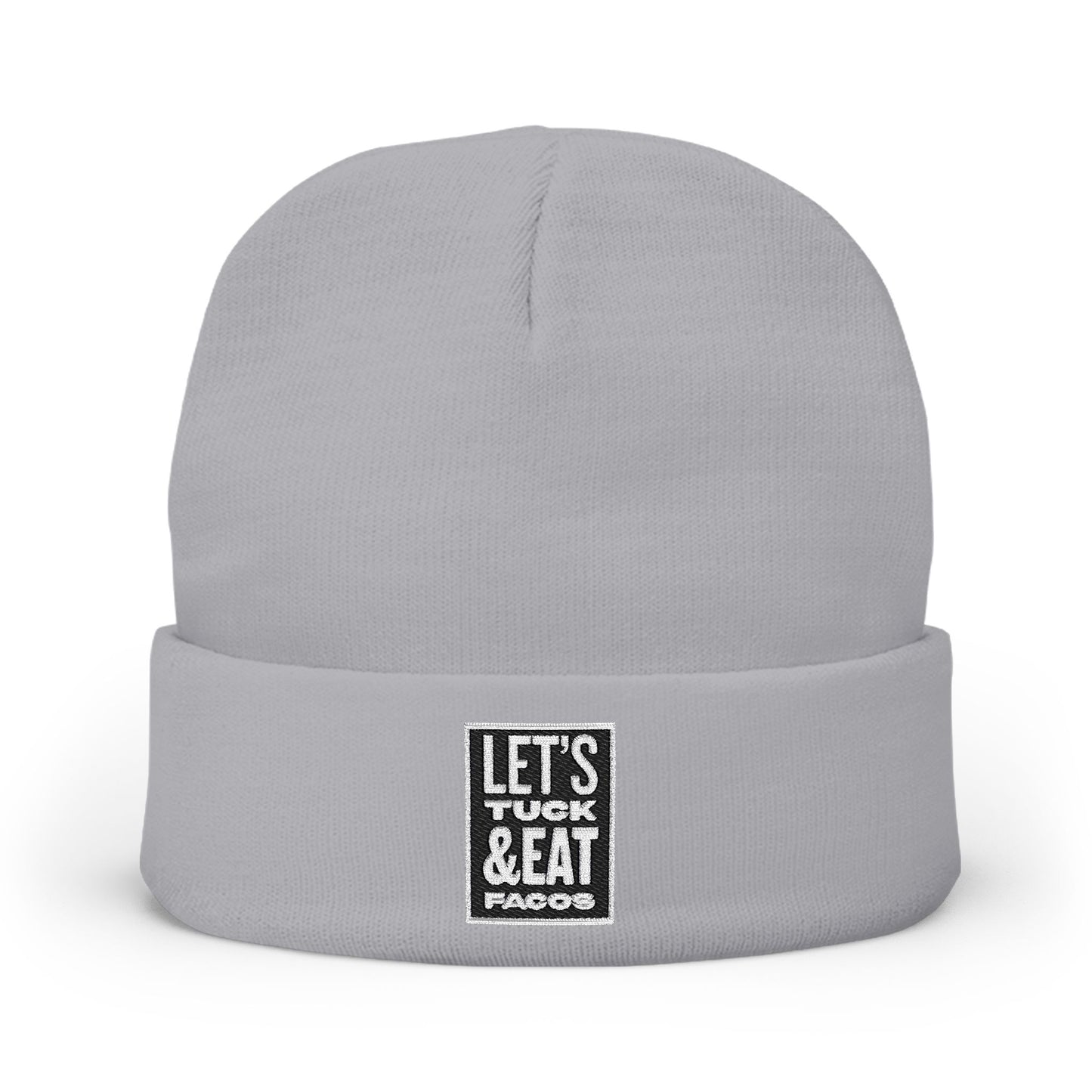 Cozy Embroidered Knit Beanie